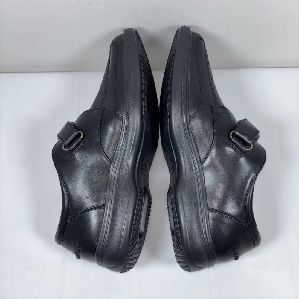Dr. Comfort Mens 11.5XW 6210 Frank‎ Black Leather Monk Strap Shoes Ortho Dressy